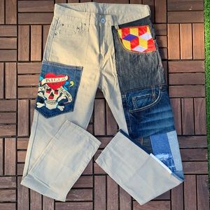 Levi’s 510 patchwork skinny pants sz 30